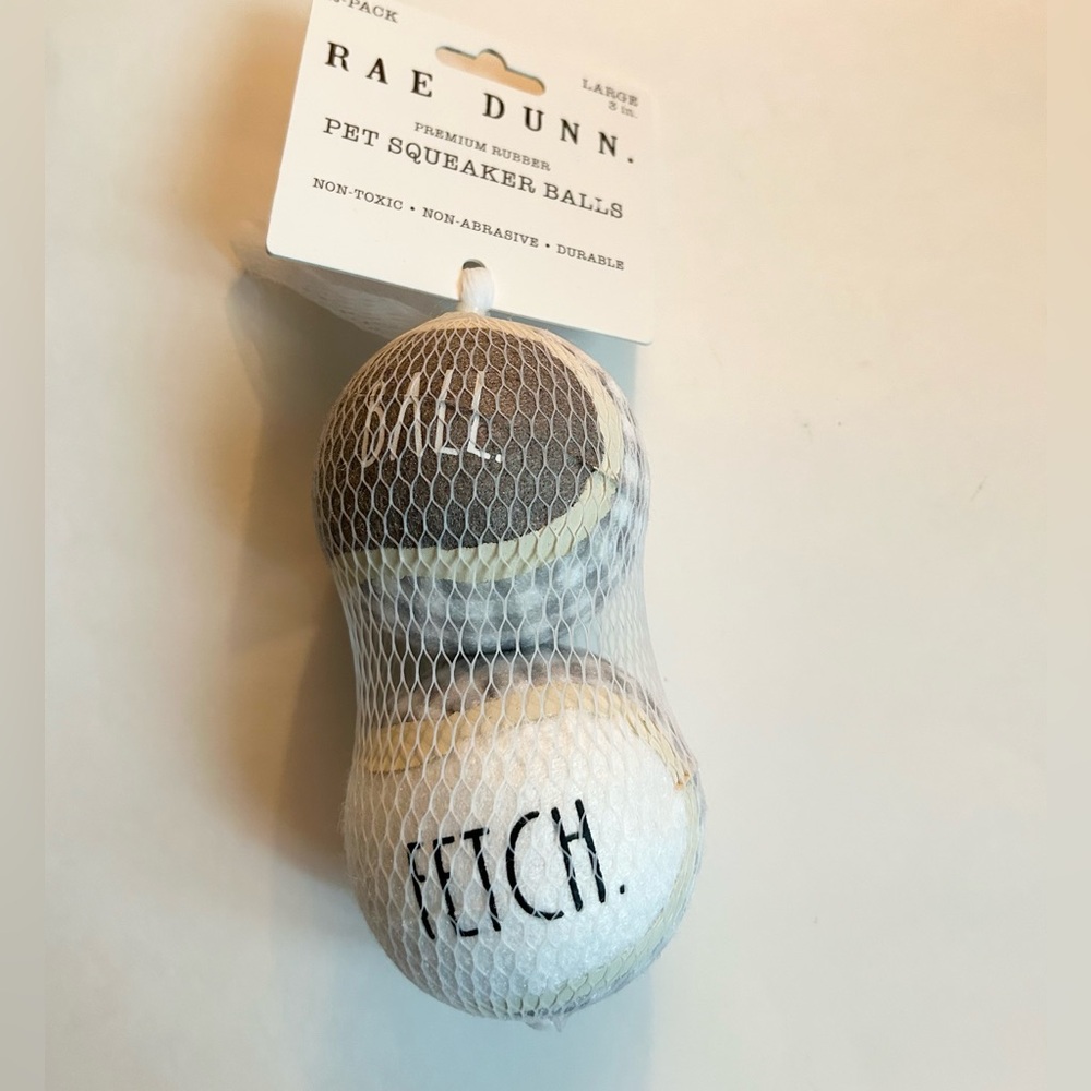 Rae Dunn 2 Pack 3 Inch Dog Tennis Balls NEW